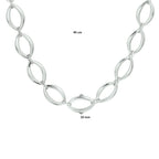 Halskette 10 mm 45 cm Silber rhodiniert