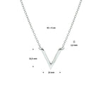 Halskette v 41 + 4 cm Silber rhodiniert