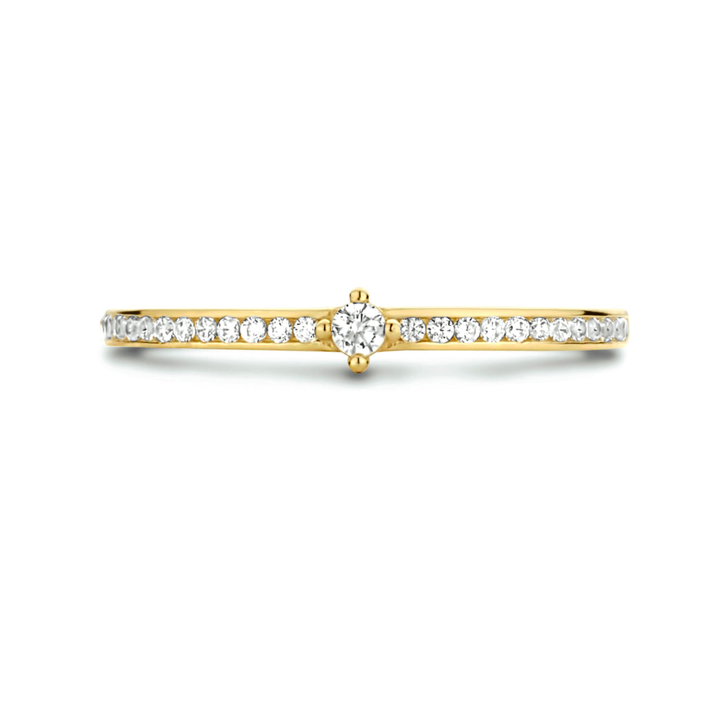 Ring Zirkonia 14K Gelbgold