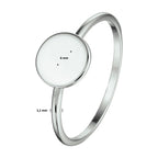 ring rondje zilver gerhodineerd