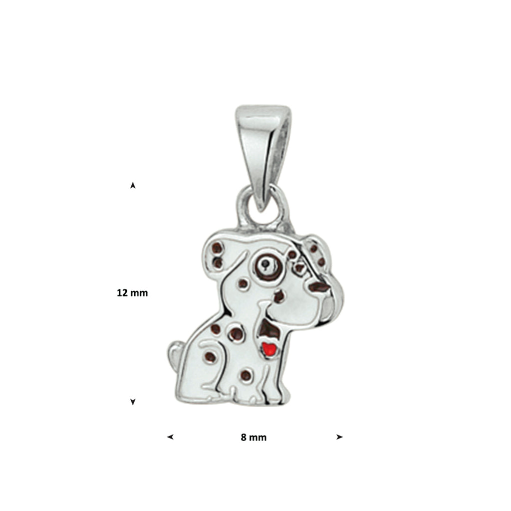 Anhänger Hund 12 mm Silber rhodiniert