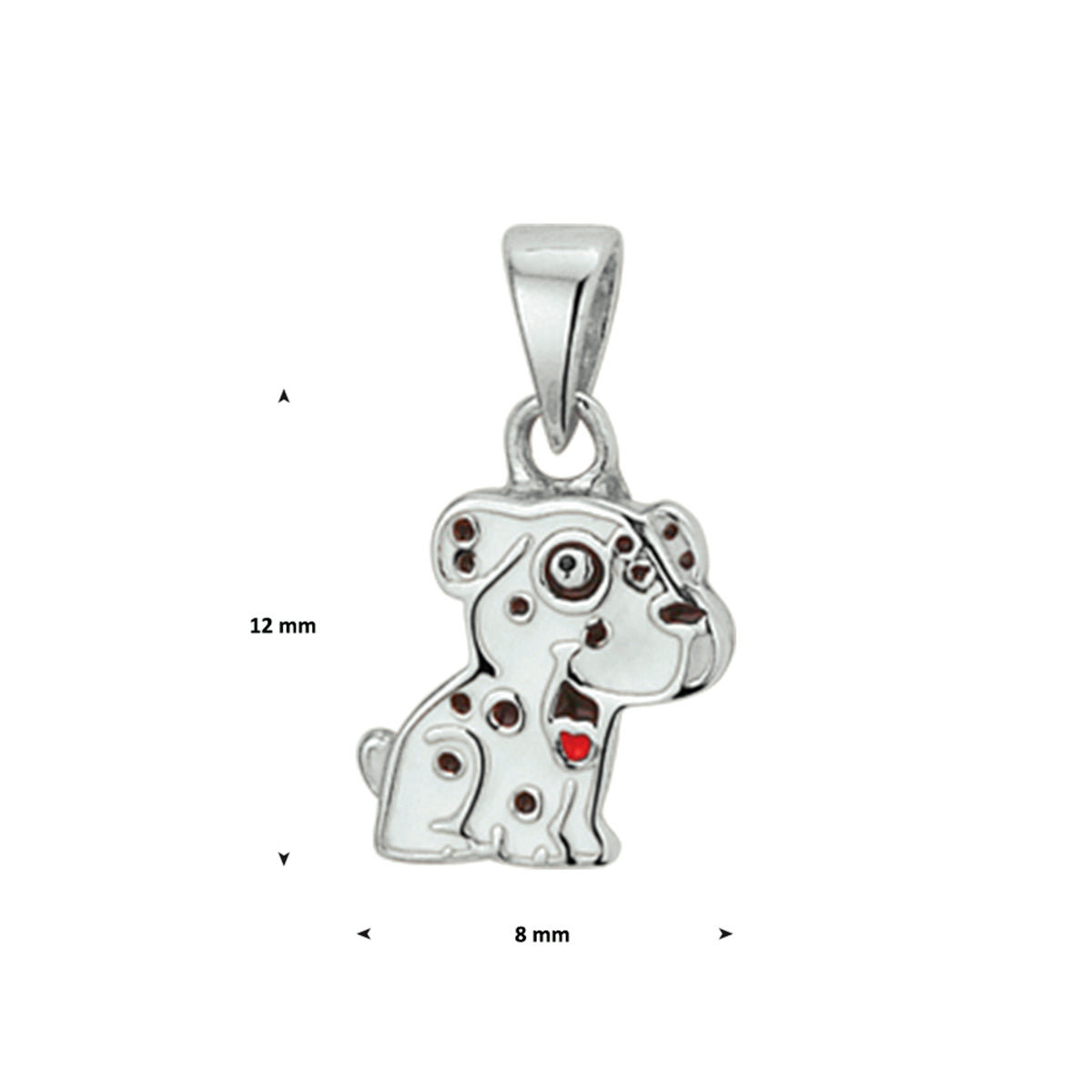Anhänger Hund 12 mm Silber rhodiniert