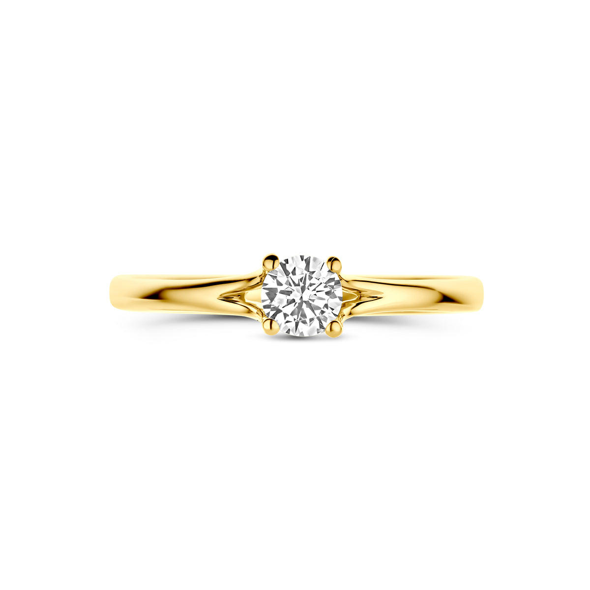 ring zirkonia 14K geelgoud