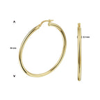 Ohrringe runde Röhre 2,5 mm Silgold (gelb mit Silberkern)