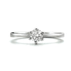 ring zirkonia 14K witgoud