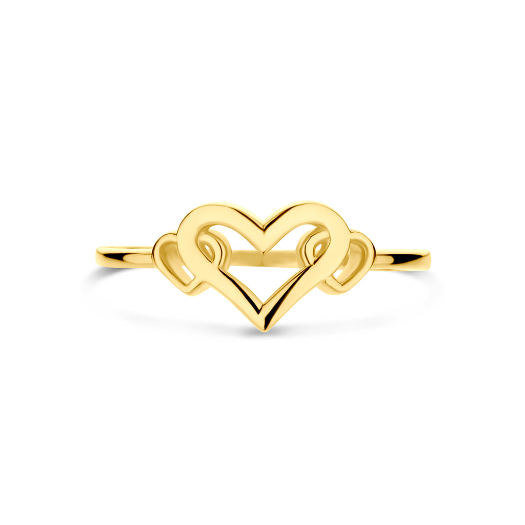 Ring Herzen 14K Gelbgold