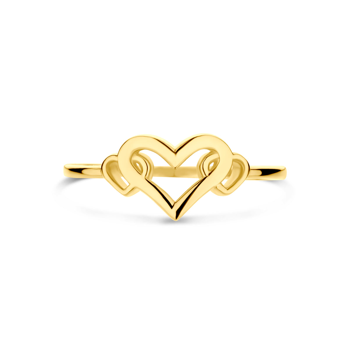 Ring Herzen 14K Gelbgold
