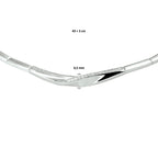 Halskette Zirkonia 43 + 3 cm Silber rhodiniert