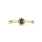 ring saffier 14K geelgoud