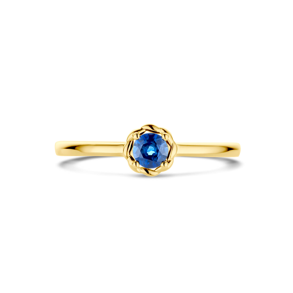 ring saffier 14K geelgoud