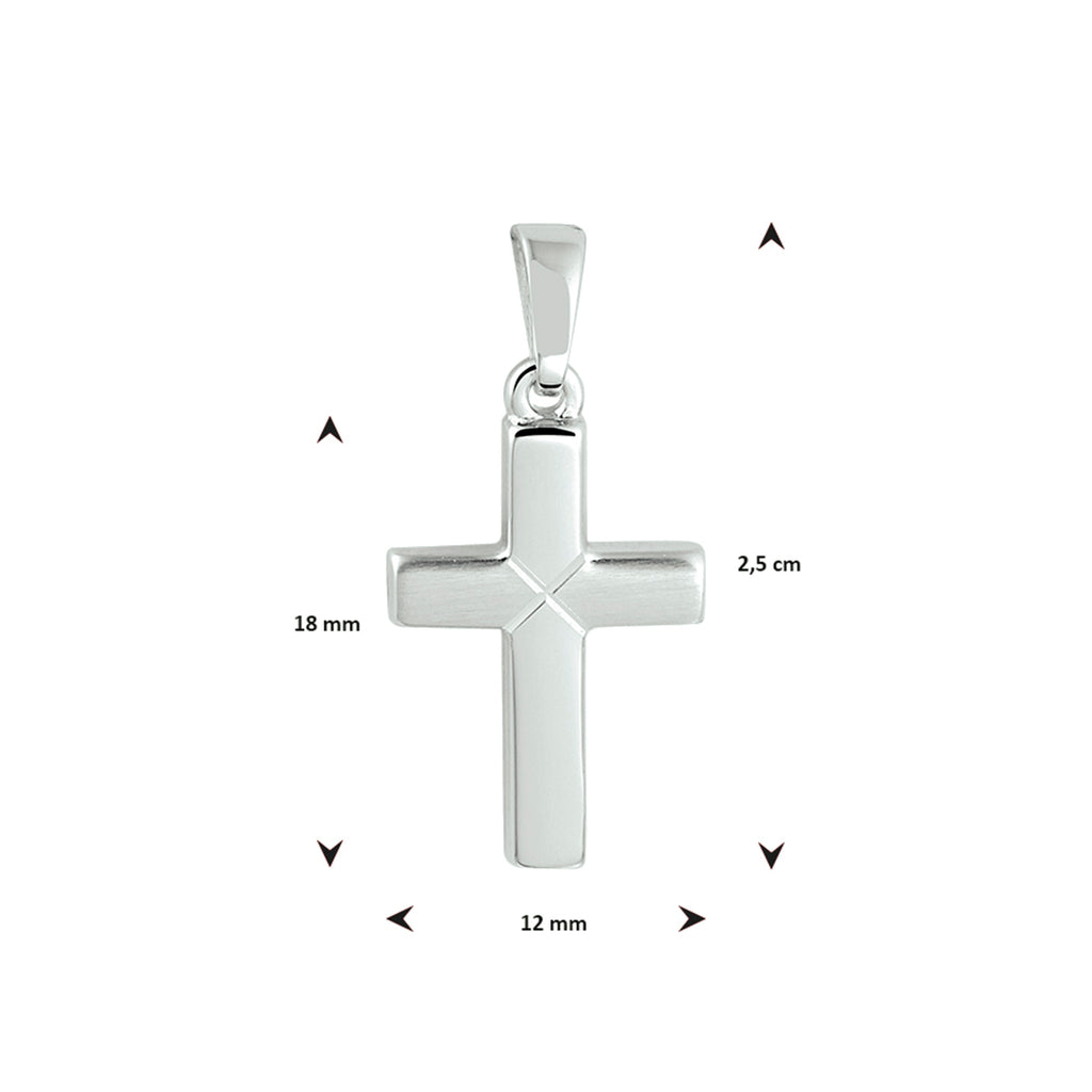 hanger kruis zilver gerhodineerd