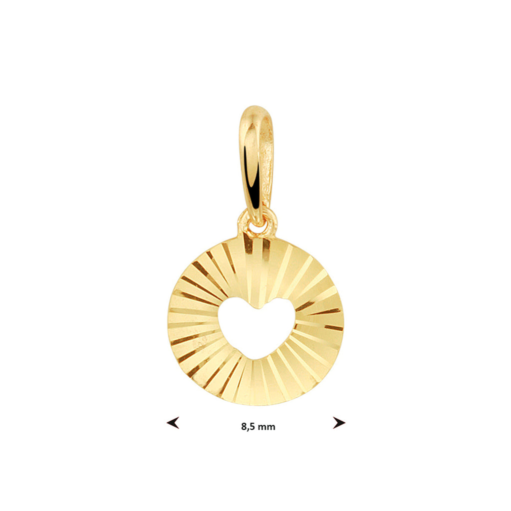 Anhänger Herz diamantiert 14K Gelbgold