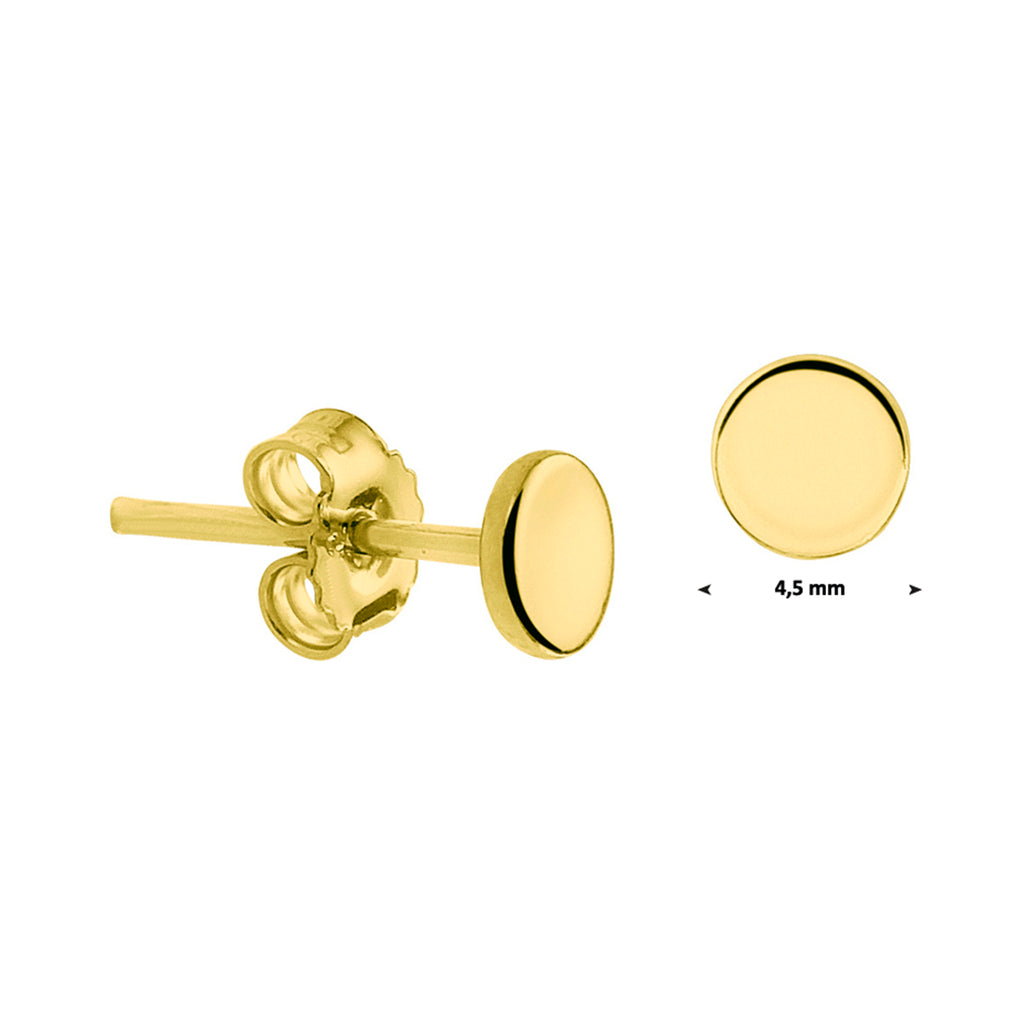 Ohrstecker rund Silber vergoldet (gelb)