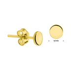 Ohrstecker rund Silber vergoldet (gelb)