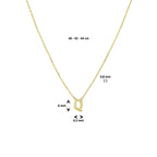 collier letter 40 - 42 - 44 cm 14K geelgoud