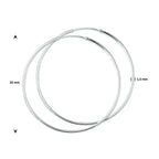 Ohrringe 1,5 mm Rundrohr silberweiß