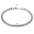 Armband Oxi Gourmet 3,7 mm Silber oxidiert