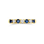 ring saffier en zirkonia 14K geelgoud