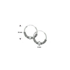 Ohrringe Oxi Bali Silber oxidiert