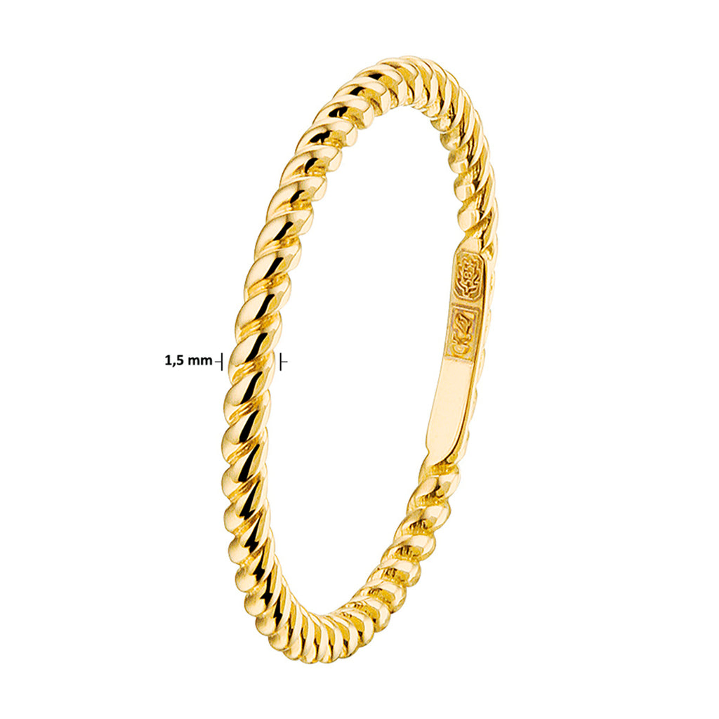 aanschuifring 14K geelgoud
