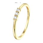 ring diamant 0.09ct h si 14K geelgoud