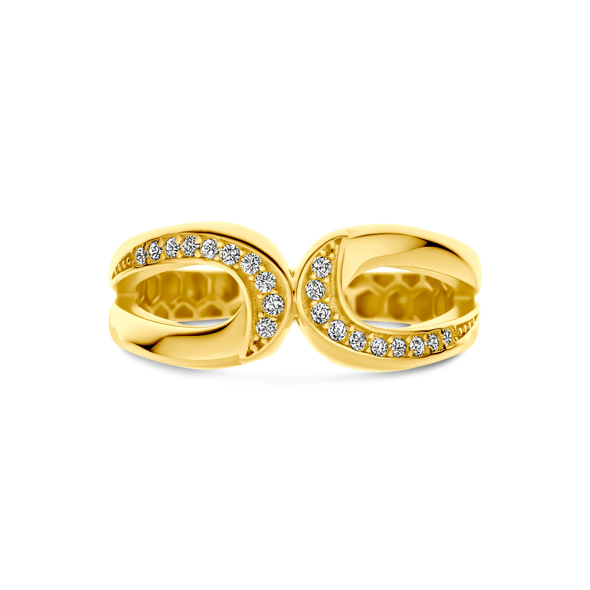 ring zirkonia 14K geelgoud