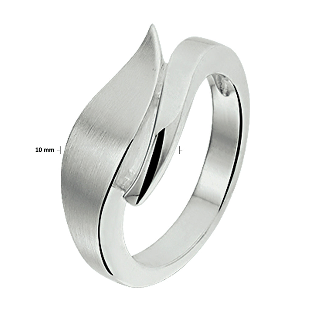 Ring poliert/matt silber rhodiniert