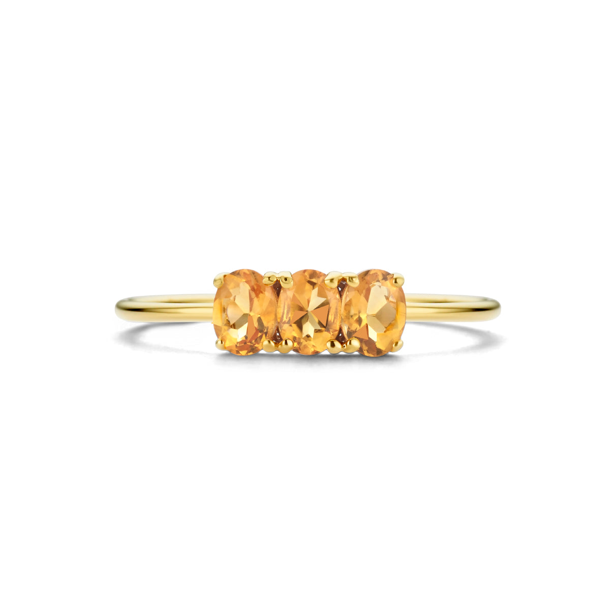 Ring Trilogie Citrin 14K Gelbgold