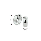 klapoorringen 6 mm bol zilver wit - bol