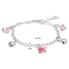 Armband Herz und Tiere 13 + 2 cm Silber rhodiniert