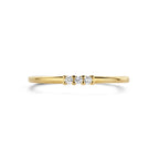 ring trilogie diamant 0.05ct h si 14K geelgoud