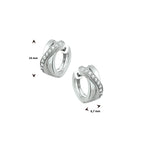 klapoorringen zirkonia zilver gerhodineerd