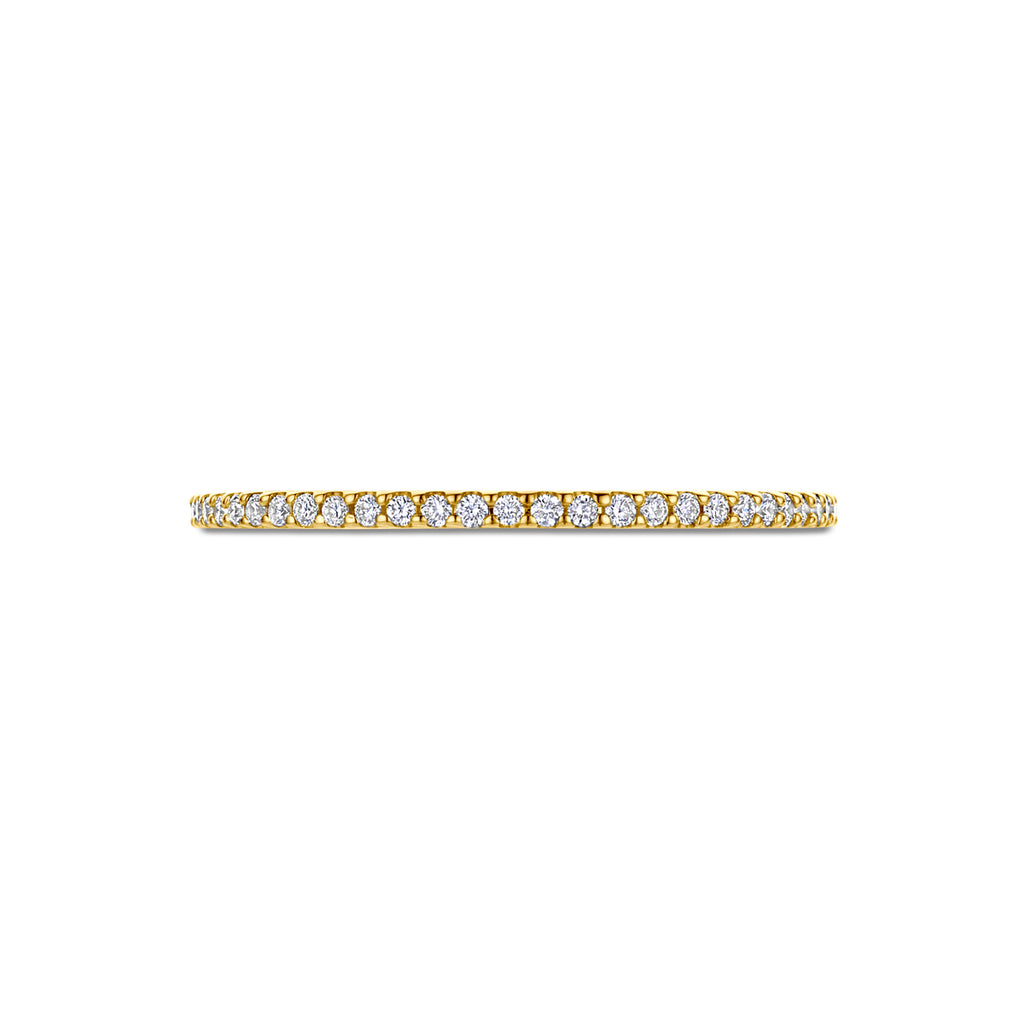 ring diamant 0.11ct h si 14K geelgoud