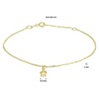 Armband Stern 16,5 - 18,5 cm 14K Gelbgold