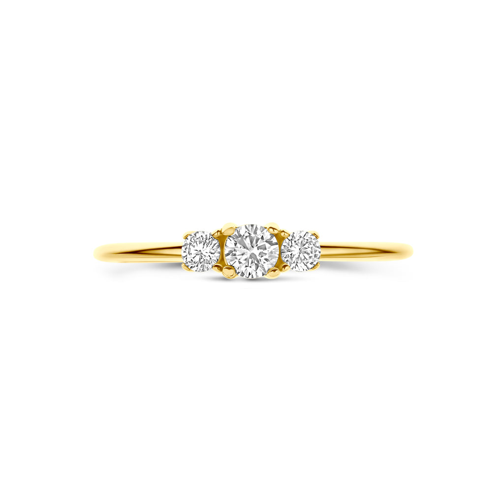 Ring Zirkonia 14K Gelbgold