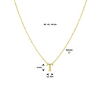 collier letter 40 - 42 - 44 cm 14K geelgoud