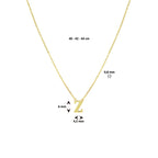 collier letter 40 - 42 - 44 cm 14K geelgoud