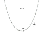Halskette Kugeln 2,0 mm 40 + 4 cm Silber rhodiniert