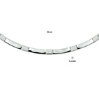 Halskette poliert/matt 4,5 mm 45 cm Silber rhodiniert