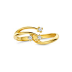 ring lab grown diamant 0.06ct g vs 14K geelgoud