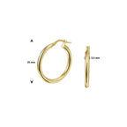 Ohrringe runde Röhre 2,5 mm Silgold (gelb mit Silberkern)