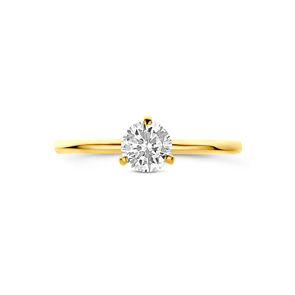 ring zirkonia 14K geelgoud