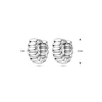 klapoorringen 13 mm zilver gerhodineerd