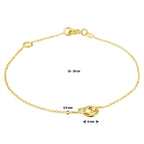 armband rondjes 0,9 mm 16 - 18 cm 14K geelgoud