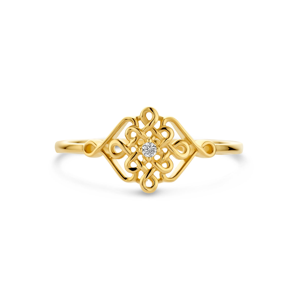 Ring Zirkonia 14K Gelbgold