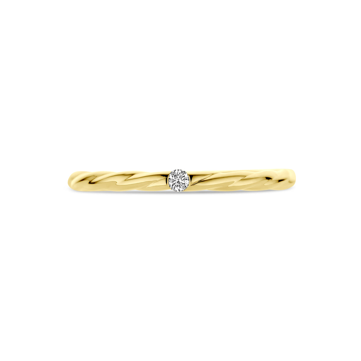 ring diamant 0.03ct h si 14K geelgoud