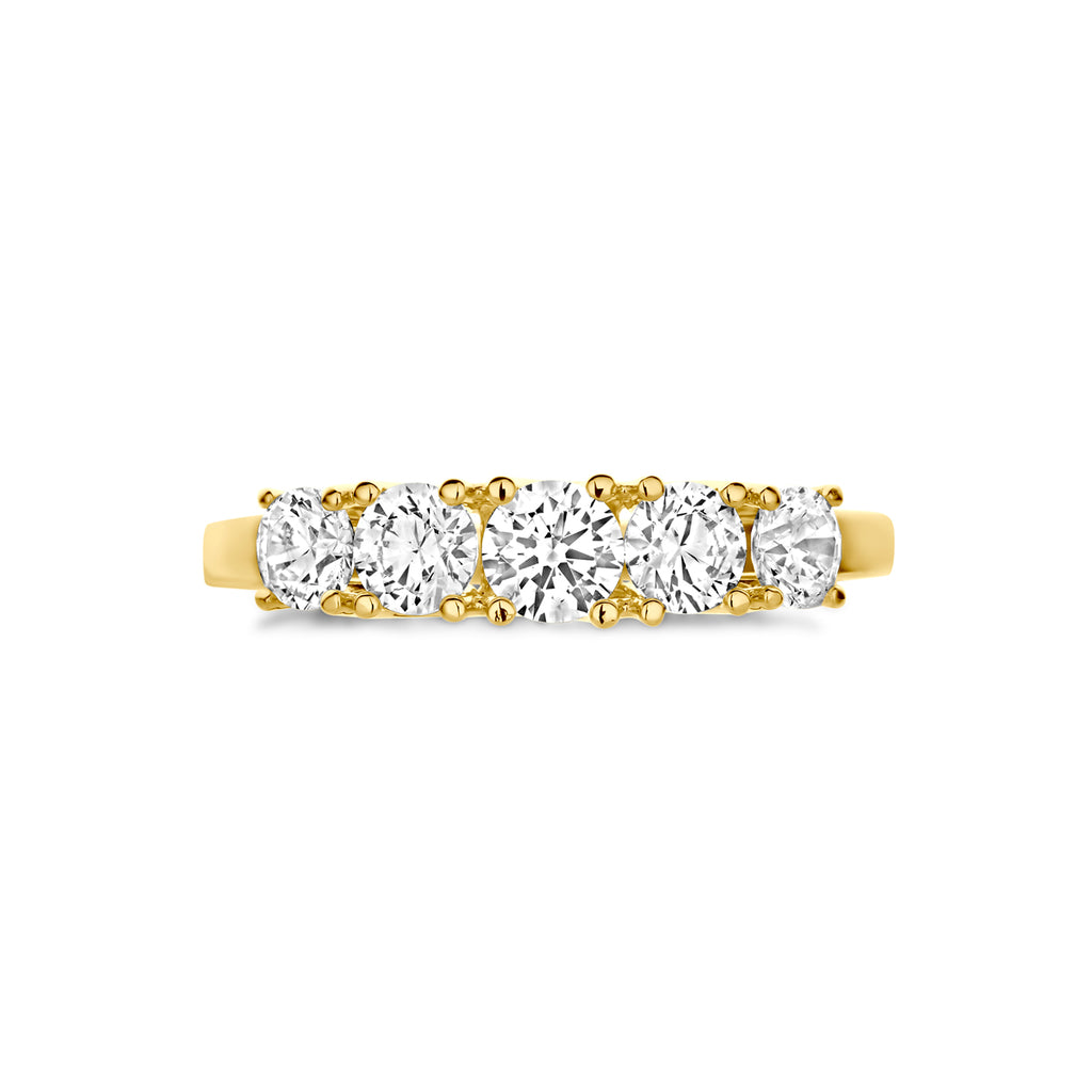 ring zirkonia 14K geelgoud