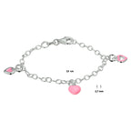 Armband Herz 13 cm Silber rhodiniert