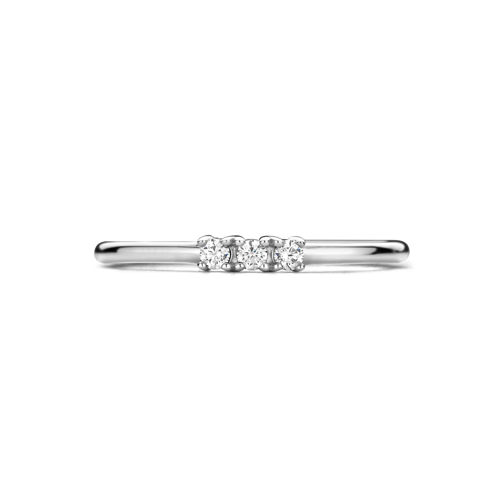 Ring Trilogie Zirkonia Silber rhodiniert