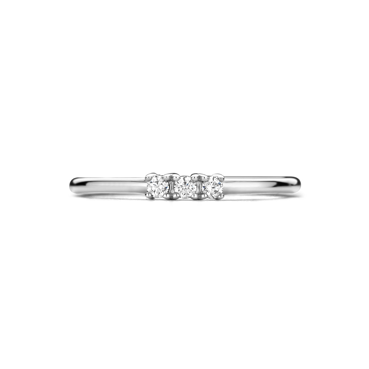 Ring Trilogie Zirkonia Silber rhodiniert